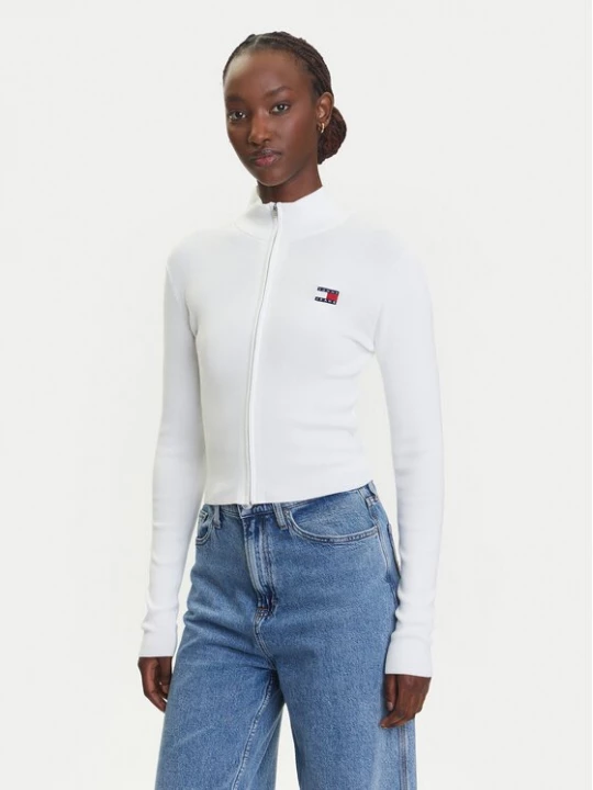 Obrázek produktu Tommy Jeans Kardigan DW0DW20967 Bílá Slim Fit