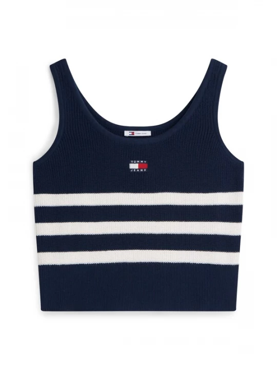Obrázek produktu Tommy Jeans Kardigany 'Tommy Badge Stripe Tank' námořnická modř / bílá