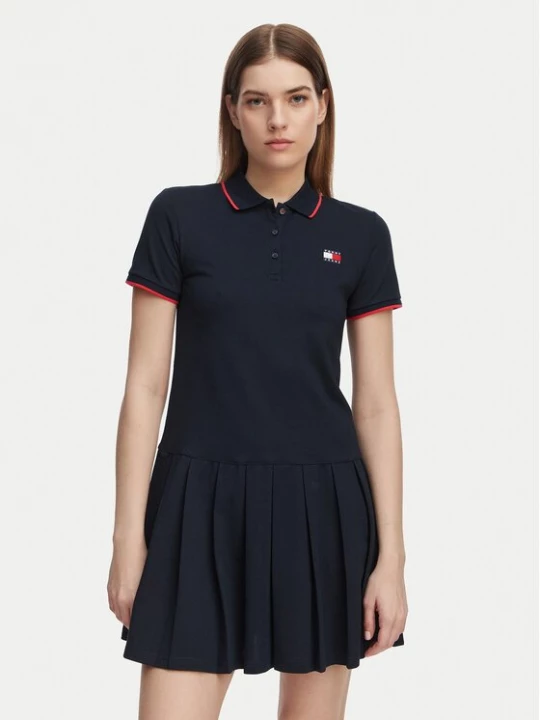 Obrázek produktu Tommy Jeans Každodenní šaty Tommy Badge DW0DW22328 Tmavomodrá Relaxed Fit