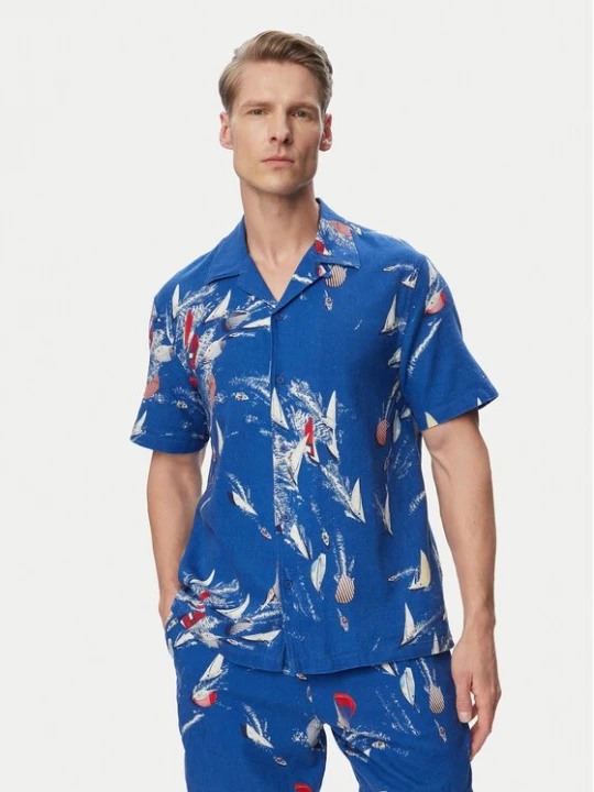 Obrázek produktu Tommy Jeans Košile Aop Co Slub DM0DM23144 Modrá Regular Fit