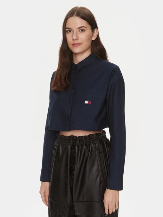 Obrázek produktu Tommy Jeans Košile Badge DW0DW17345 Tmavomodrá Relaxed Fit