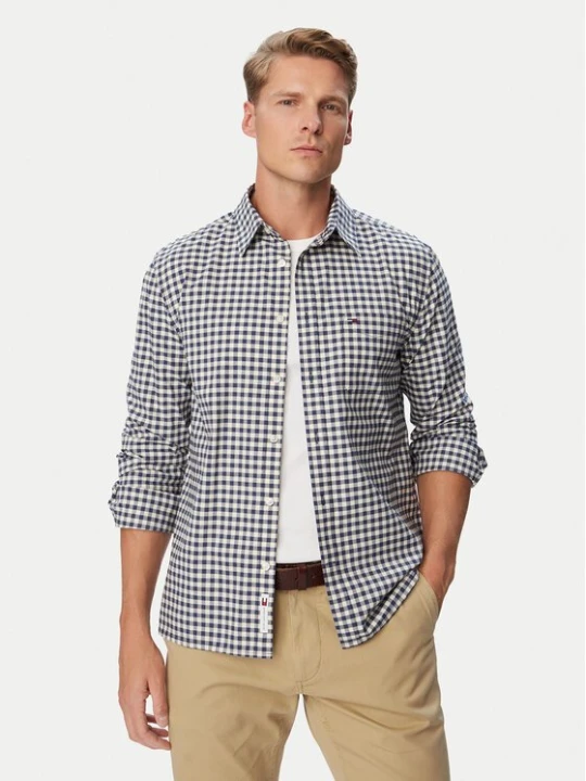 Obrázek produktu Tommy Jeans Košile Check Oxford DM0DM23516 Modrá Regular Fit