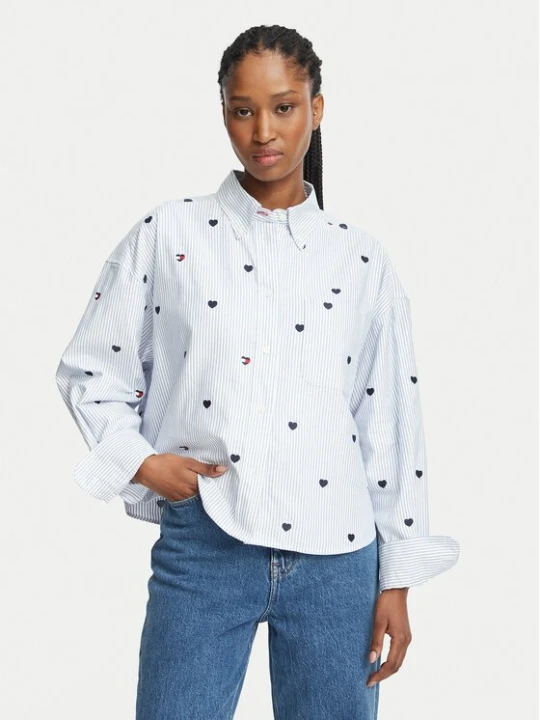 Obrázek produktu Tommy Jeans Košile Critter DW0DW23438 Světle modrá Oversize