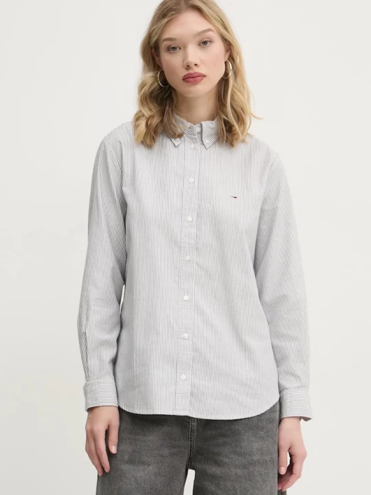 Obrázek produktu Tommy Jeans košile dámská bavlněná šedá