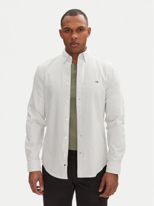 Obrázek produktu Tommy Jeans Košile DM0DM20668 Zelená Slim Fit