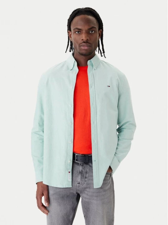 Obrázek produktu Tommy Jeans Košile DM0DM21298 Zelená Regular Fit