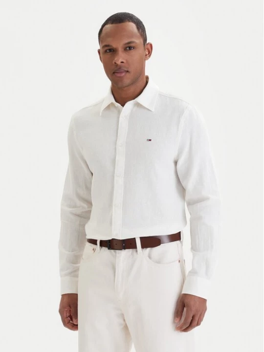 Obrázek produktu Tommy Jeans Košile DM0DM22761 Écru Regular Fit Krémová