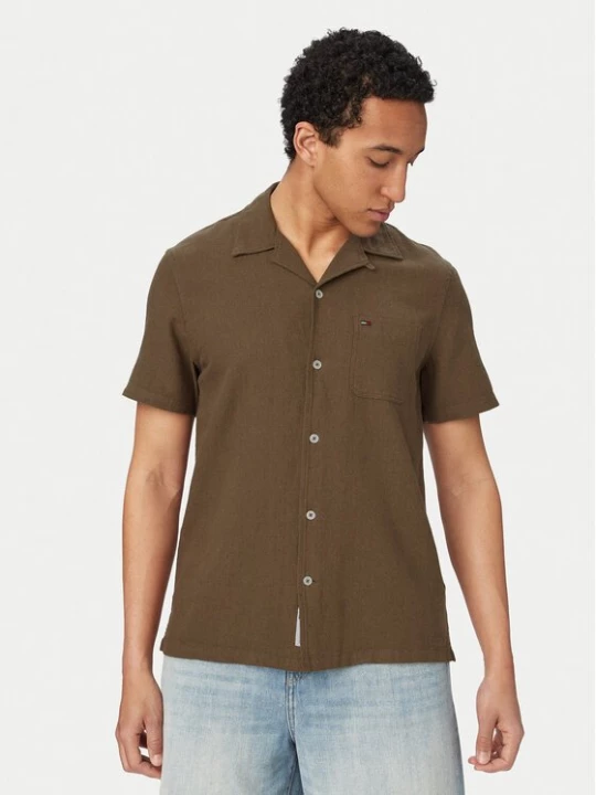 Obrázek produktu Tommy Jeans Košile DM0DM23058 Hnědá Regular Fit