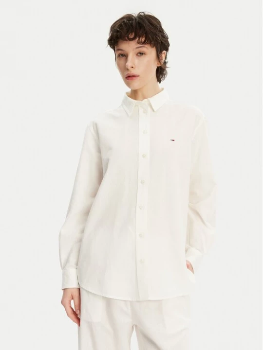 Obrázek produktu Tommy Jeans Košile DW0DW20292 Écru Relaxed Fit Krémová