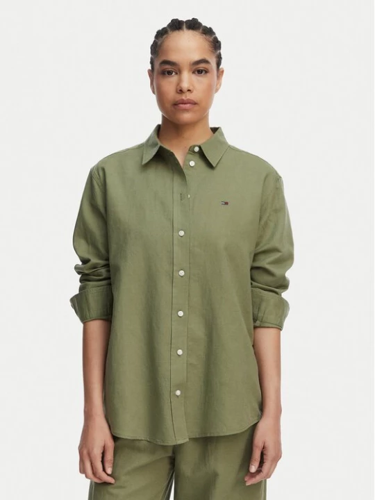 Obrázek produktu Tommy Jeans Košile DW0DW22209 Zelená Relaxed Fit