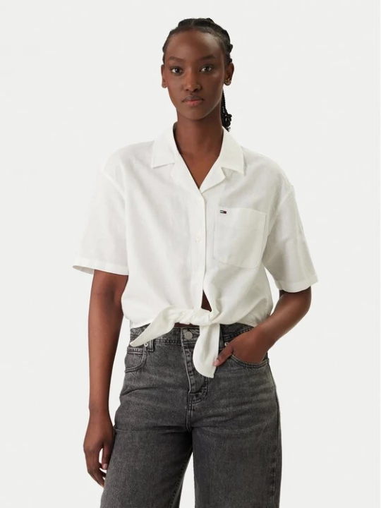 Obrázek produktu Tommy Jeans Košile DW0DW22210 Bílá Relaxed Fit