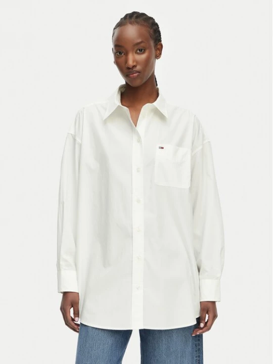 Obrázek produktu Tommy Jeans Košile Essential DW0DW22936 Bílá Oversize