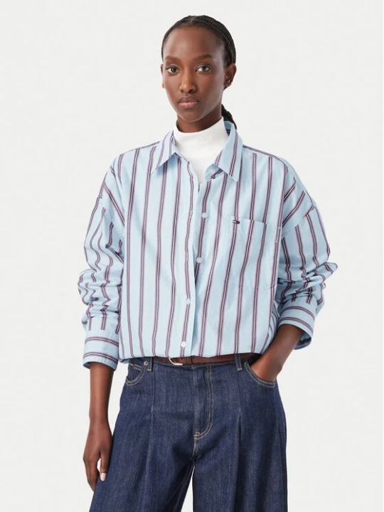 Obrázek produktu Tommy Jeans Košile Essential DW0DW23340 Světle modrá Oversize
