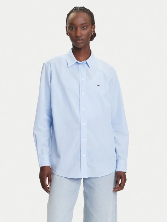 Obrázek produktu Tommy Jeans Košile Micro Gingham DW0DW20987 Modrá Relaxed Fit