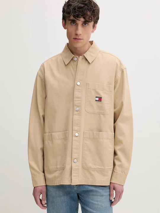 Obrázek produktu Tommy Jeans košile pánská bavlněná béžová