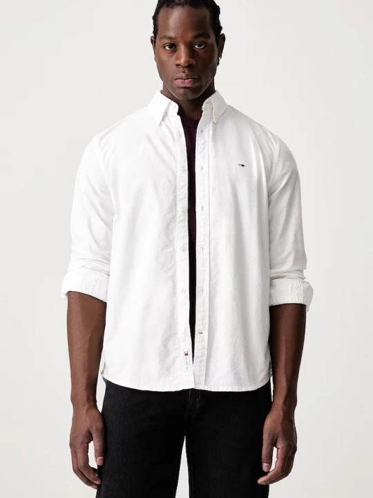 Obrázek produktu Tommy Jeans košile pánská bavlněná bílá