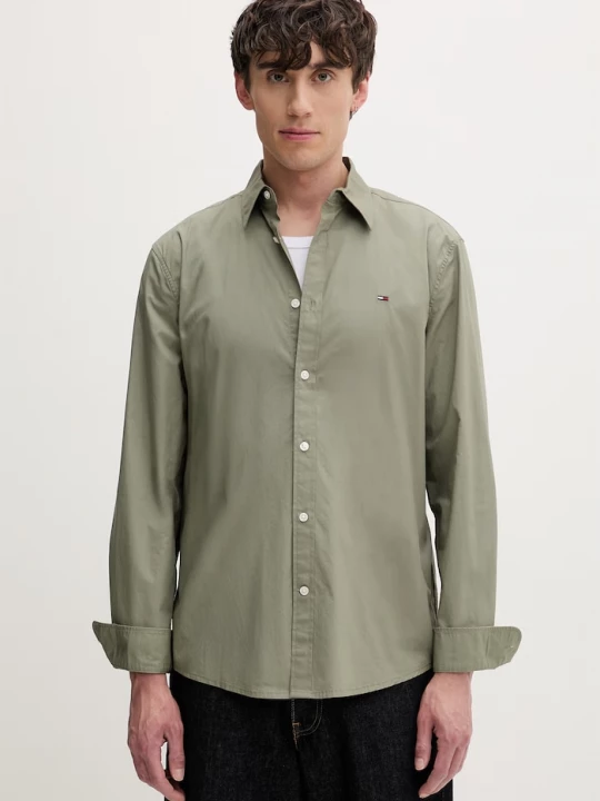 Obrázek produktu Tommy Jeans košile pánská bavlněná zelená