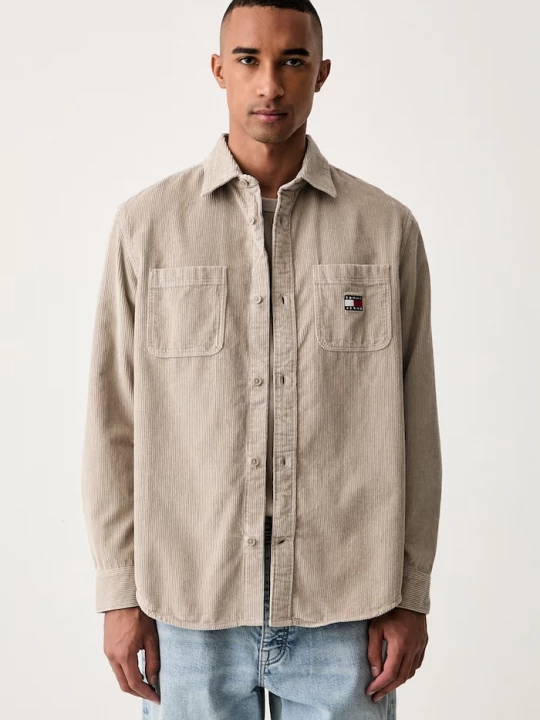 Obrázek produktu Tommy Jeans košile pánská manšestrová béžová