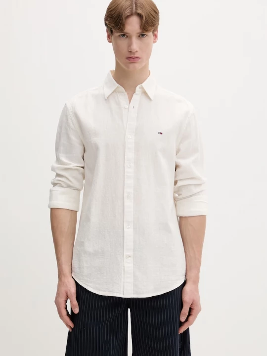 Obrázek produktu Tommy Jeans košile pánská se lnem béžová