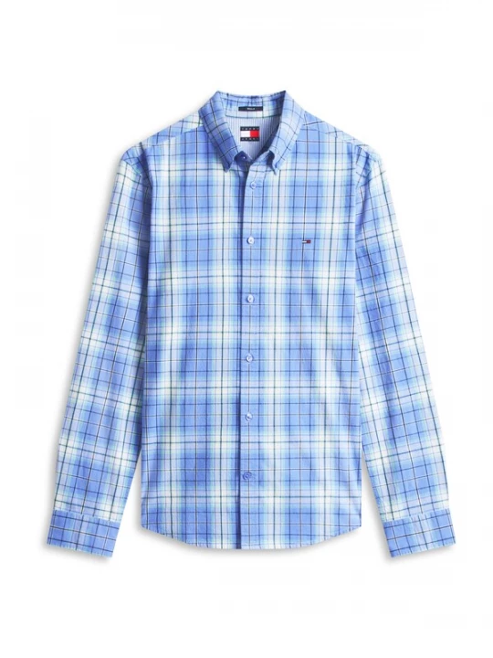 Obrázek produktu Tommy Jeans Košile světlemodrá / světle zelená / tmavě zelená
