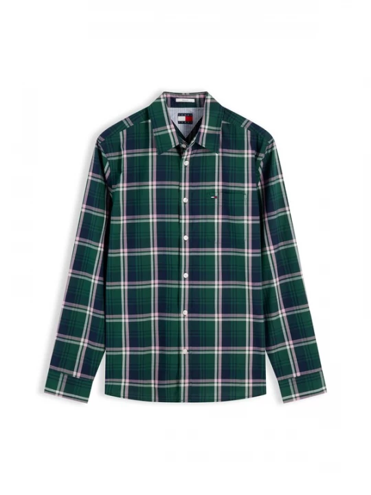 Obrázek produktu Tommy Jeans Košile tmavě modrá / smaragdová / pastelová fialová / offwhite