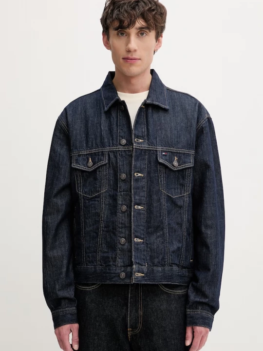 Obrázek produktu Tommy Jeans košilová bunda pánská džínová námořnická modř
