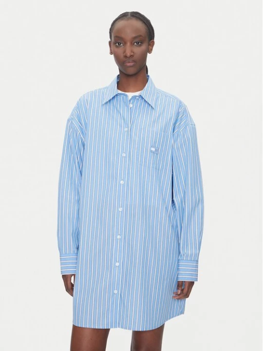 Obrázek produktu Tommy Jeans Košilové šaty DW0DW21122 Modrá Relaxed Fit