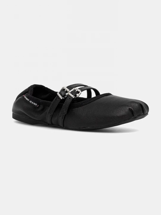 Obrázek produktu Tommy Jeans Kožené baleríny BALLERINA černá