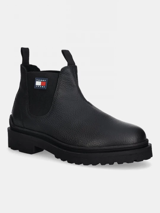 Obrázek produktu Tommy Jeans Kožené kotníkové boty Tommy Jeans TJM CHELSEA LEATHER WL černá