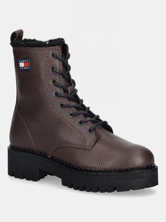 Obrázek produktu Tommy Jeans Kožené kotníkové boty Tommy Jeans TJW URBAN LACEUP BOOT WL hnědá
