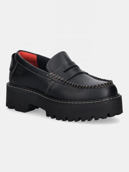 Obrázek produktu Tommy Jeans Kožené mokasíny Tommy Jeans ARCHIVE 01 LOAFER LEATHER černá