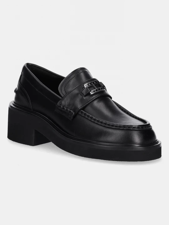 Obrázek produktu Tommy Jeans Kožené mokasíny Tommy Jeans TJW CHUNKY HEEL LOAFER černá