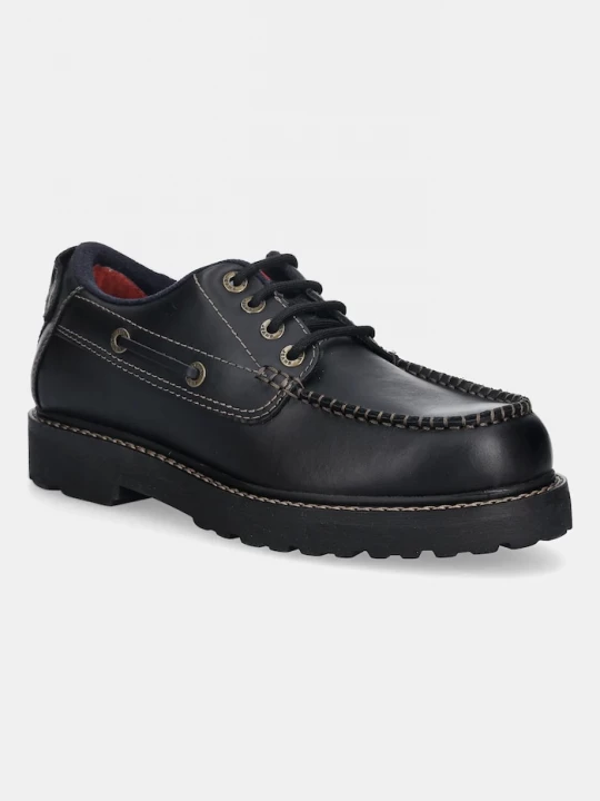 Obrázek produktu Tommy Jeans Kožené polobotky Tommy Jeans ARCHIVE 01 BOAT SHOE LEATHER černá