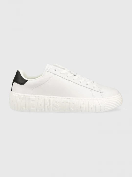 Obrázek produktu Tommy Jeans Kožené tenisky Tommy Jeans LEATHER OUTSOLE bílá