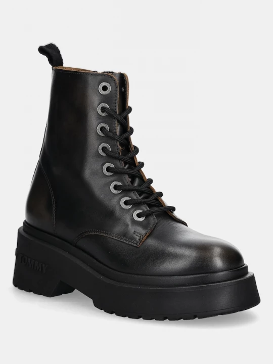 Obrázek produktu Tommy Jeans Kožené workery Tommy Jeans TJW CHUNKY RUGGED BOOT hnědá
