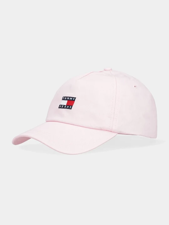 Obrázek produktu Tommy Jeans kšiltovka dámská bavlněná růžová