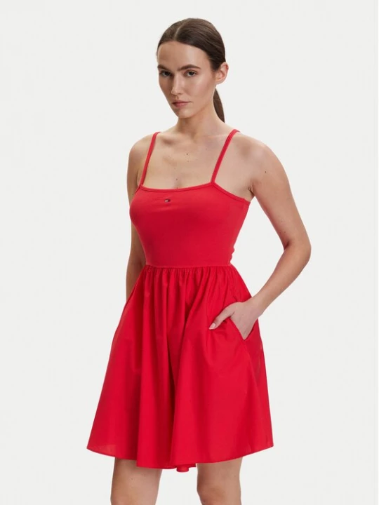 Obrázek produktu Tommy Jeans Letní šaty DW0DW22352 Červená Slim Fit