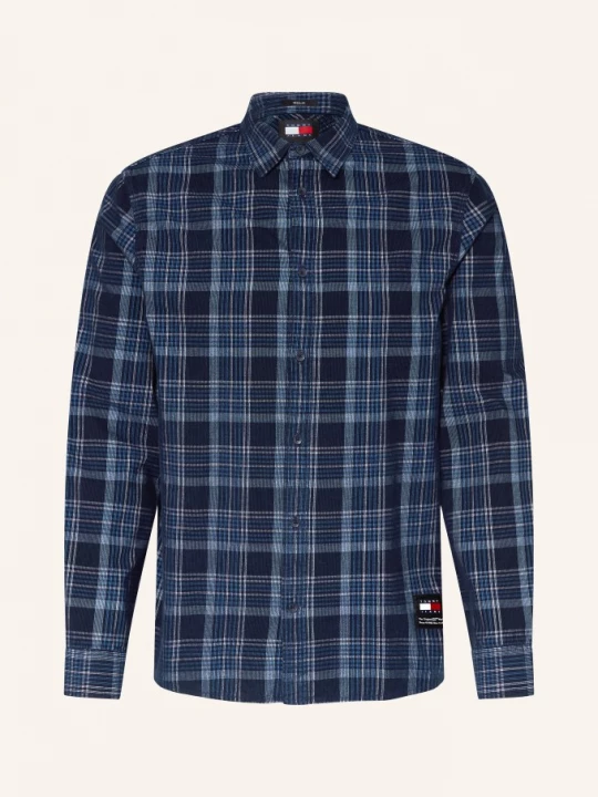 Obrázek produktu Tommy Jeans Manšestrová Košile Regular Fit tmavě modrá / modrá / tmavě modrá