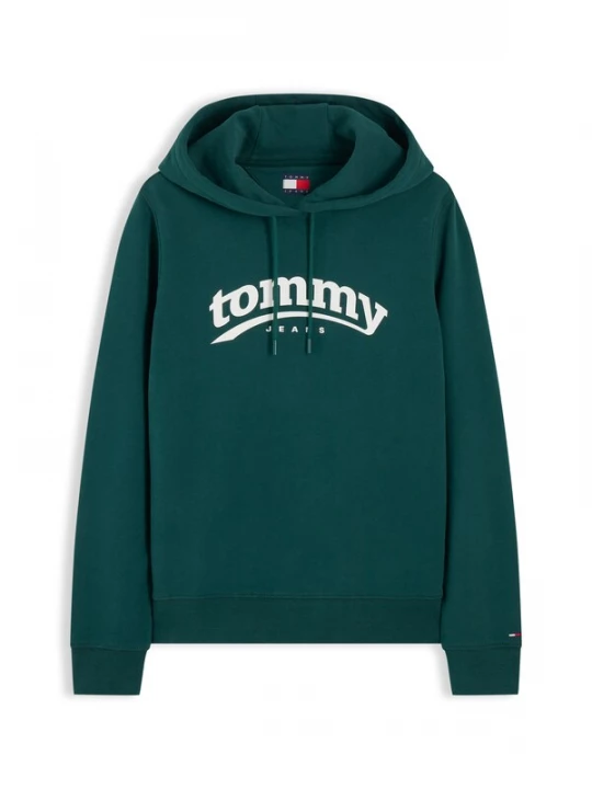 Obrázek produktu Tommy Jeans Mikina 'ESS' smaragdová / bílá