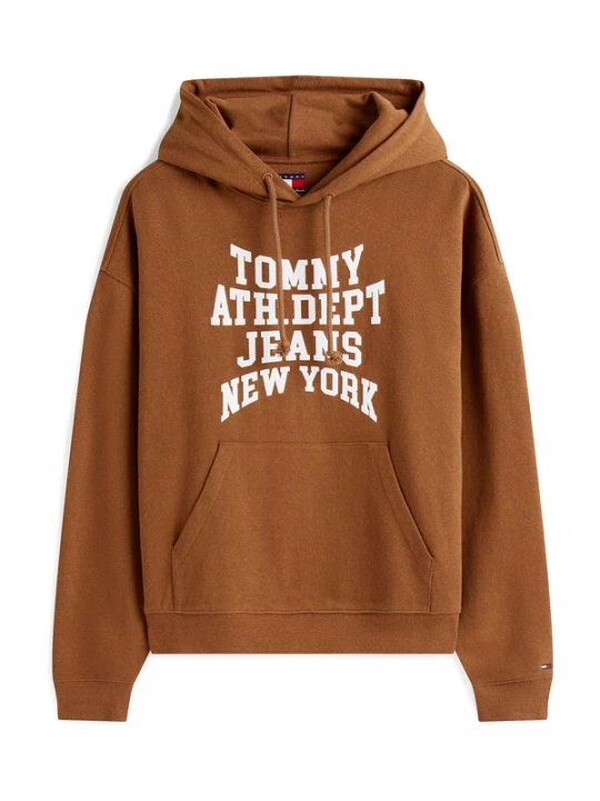 Obrázek produktu Tommy Jeans Mikina 'Heritage 90S Varsity' hnědá / bílá