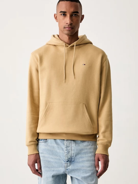 Obrázek produktu Tommy Jeans mikina kapucí pánská bavlnou béžová
