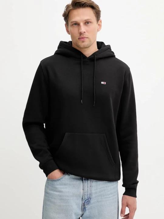 Obrázek produktu Tommy Jeans mikina kapucí pánská bavlnou černá