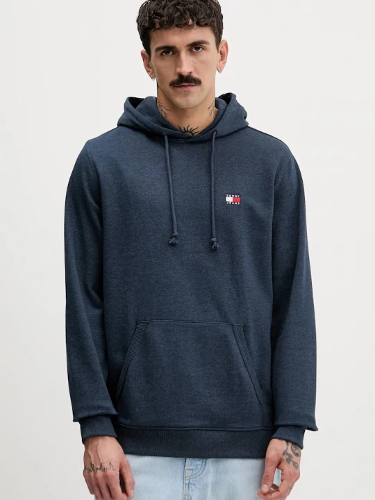 Obrázek produktu Tommy Jeans mikina kapucí pánská bavlnou námořnická modř