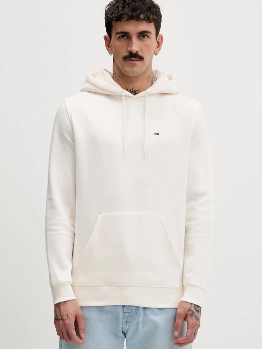 Obrázek produktu Tommy Jeans mikina s kapucí pánská s bavlnou béžová