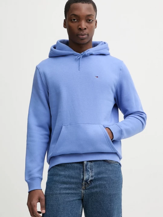 Obrázek produktu Tommy Jeans mikina s kapucí pánská s bavlnou fialová