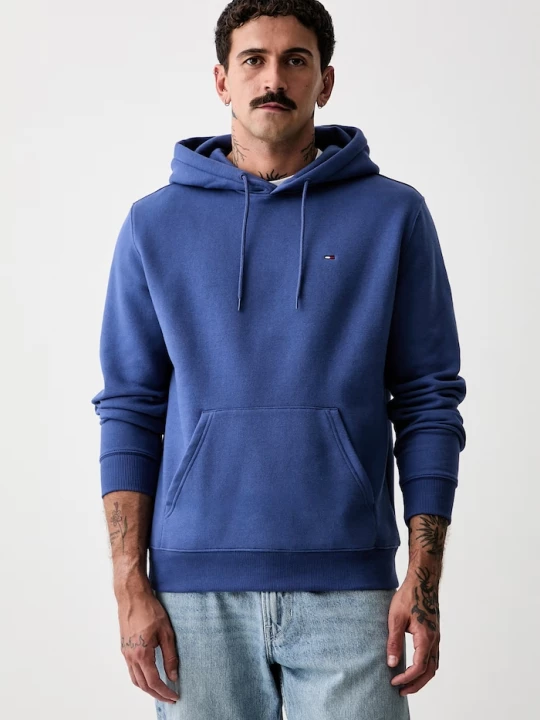 Obrázek produktu Tommy Jeans mikina s kapucí pánská s bavlnou námořnická modř