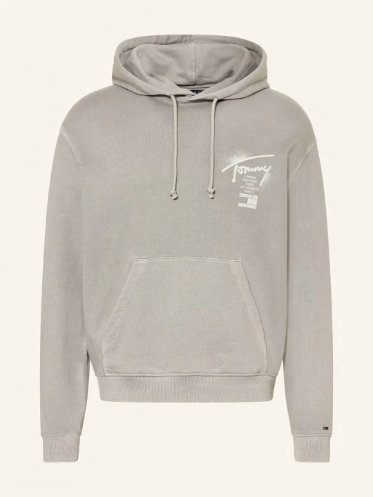 Obrázek produktu Tommy Jeans Mikina S Kapucí šedá / krémová