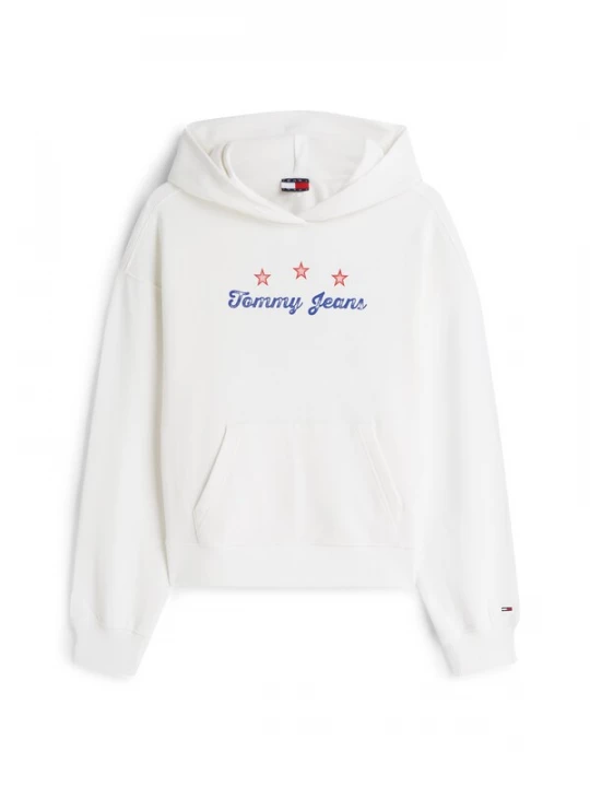 Obrázek produktu Tommy Jeans Mikina 'Star Novelty' modrá / ohnivá červená / bílá