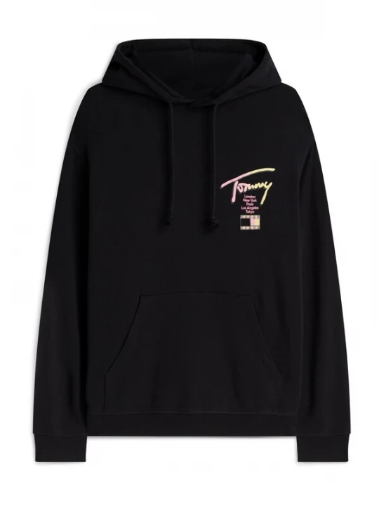 Obrázek produktu Tommy Jeans Mikina světle žlutá / růže / černá