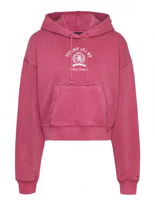 Obrázek produktu Tommy Jeans Mikina 'VARSITY'  burgundská červeň / bílá